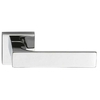Frascio Tuke Door Handle on Square Rose Polished Chrome