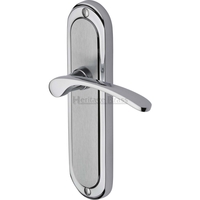 Heritage Brass Ambassador Door Handle on Latch Plate Apollo Finish