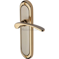Heritage Brass Ambassador Door Handle on Latch Plate Jupiter Finish