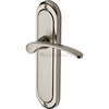 Heritage Brass Ambassador Door Handle on Latch Plate Mercury Finish
