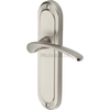 Heritage Brass Ambassador Door Handle on Latch Plate Satin Nickel