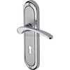 Heritage Brass Ambassador Door Handle on Lock Plate Apollo Finish