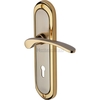 Heritage Brass Ambassador Door Handle on Lock Plate Jupiter Finish