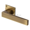 Heritage Brass Delta Door Handle on Flat Rose Antique Brass