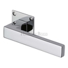 Heritage Brass Delta Door Handle on Flat Rose Polished Chrome