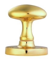 M34 Victorian - Mortice Knob Oval Polished Brass