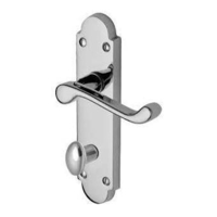 M.Marcus Project Hardware Milton Door Handle on Bathroom Plate Polished Chrome