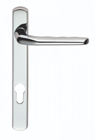 Narrow Plate Straight Lever Lock Euro Profile (92mm C/C) (Co1) Polished Chrome