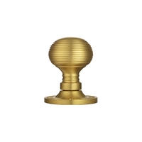 Satin Brass Manital Queen Anne Mortice Knob