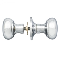 Satin Chrome Manital Mushroom Rim Knob