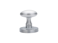 Satin Chrome Manital Oval Mortice Knob