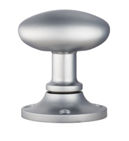 Satin Chrome Oval Mortice Knob