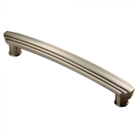 Satin Nickel Fingertip Design Art Deco Handle 160mm Centres