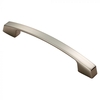 Satin Nickel Fingertip Design Bridge Handle 128mm Centres