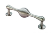 Satin Nickel Fingertip Design Reeded Handle 128mm Centres