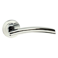 Serozzetta Gris Door Handle on Rose Polished Chrome