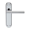 Serozzetta System Door Handle on Latch Plate Polished Chrome
