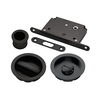 Sliding Door Roses With Wc Turn C/W Flush Pull & Lock Nero (Matt Black) Matt Black