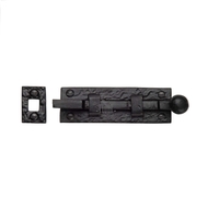 The Tudor Collection 169 102mm Necked Door Bolt Matt Black Powder Coated