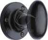 The Tudor Collection Knowle Door Knob on Rose Smooth Black Iron