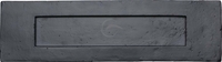 The Tudor Collection Large Letter Plate Smooth Black Iron