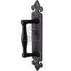 The Tudor Collection Large Pull Handle On Plate Matt Black Powder Coated