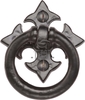 The Tudor Collection Ring Drop Cupboard Handle Matt Black Powder Coated