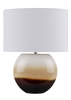 Banded Oval Table Lamp Ivory