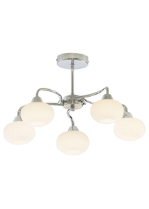 Caen 5 Light Polished Chrome Ceiling Light