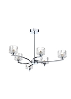 Dar Laguna 6 Light Semi Flush Ceiling Light