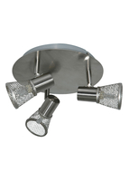 Mesh 3 Spotlight Ceiling Light Silver