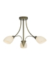 Oxford 3 Light Semi Flush Ceiling Light Antique Brass
