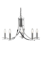 Searchlight Ascona 5 Light Ceiling Light Polished Chrome