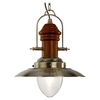 Searchlight Fisherman Light Antique Brass & Wood