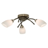 Searchlight Opera 3 Light Ceiling Light Antique Brass