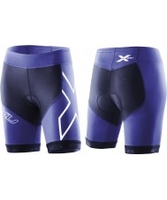 2XU Ladies Navy and Northern Lights Blue Compression Tri Shorts - Size L