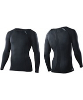 2XU Mens PWX Black Compression Long Sleeve Top - Size S