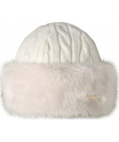 Barts Ladies Fur Cable White Band Hat