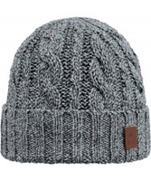 Barts Twister Heather Grey Turnup Beanie