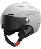 Bolle Backline Visor Soft White and Silver Ski Helmet - 56-58cm
