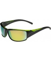 Bolle Keelback Shiny Black Green Polarized Brown Emerald Sunglasses