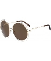 Chloe Ladies CE114S Carlina Gold Transparent Brown Sunglasses