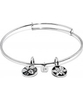 Chrysalis Blossom Rhodium Plated Expandable Bangle