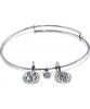 Chrysalis Festival Rhodium Plated Expandable Bangle