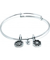 Chrysalis Happiness Rhodium Plated Expandable Bangle