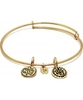 Chrysalis Lucky Ganesh 14ct Gold Plated Expandable Bangle