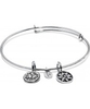 Chrysalis Mantra Rhodium Plated Expandable Bangle
