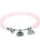 Chrysalis Rose Quartz Joy Rhodium Plated Expandable Charm Bangle
