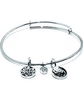 Chrysalis Roses Rhodium Plated Expandable Bangle