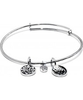 Chrysalis Roses Rhodium Plated Expandable Bangle